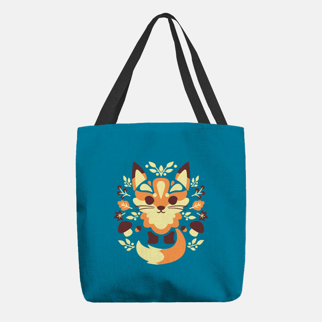 Autumn Fox Symmetry-None-Basic Tote-Bag-NemiMakeit