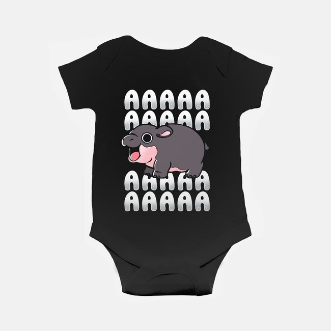 Screaming Hippo-Baby-Basic-Onesie-Vallina84