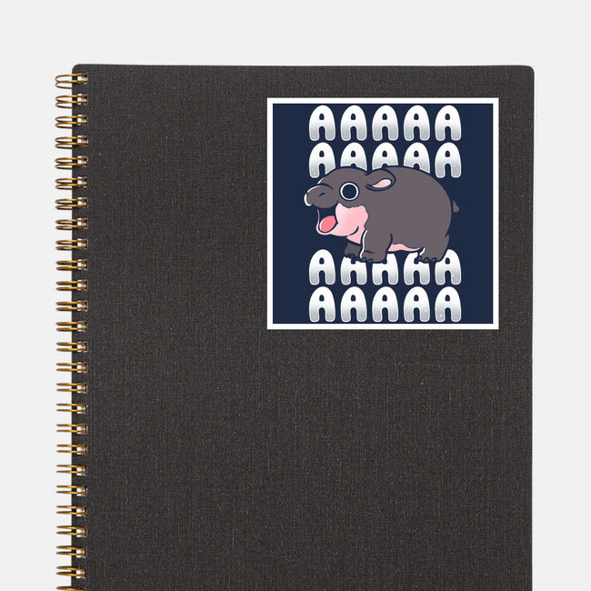 Screaming Hippo-None-Glossy-Sticker-Vallina84