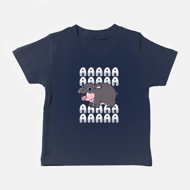 Screaming Hippo-Baby-Basic-Tee-Vallina84