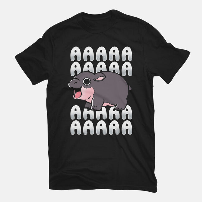 Screaming Hippo-Womens-Fitted-Tee-Vallina84
