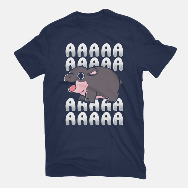 Screaming Hippo-Womens-Fitted-Tee-Vallina84