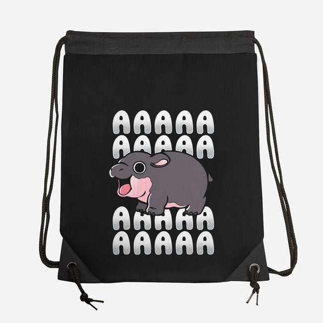 Screaming Hippo-None-Drawstring-Bag-Vallina84