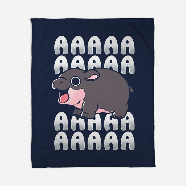 Screaming Hippo-None-Fleece-Blanket-Vallina84