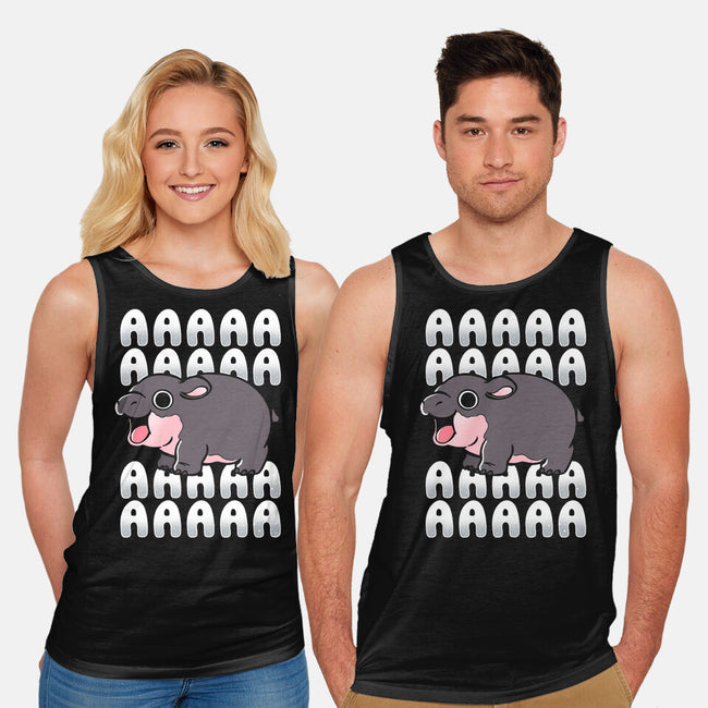 Screaming Hippo-Unisex-Basic-Tank-Vallina84