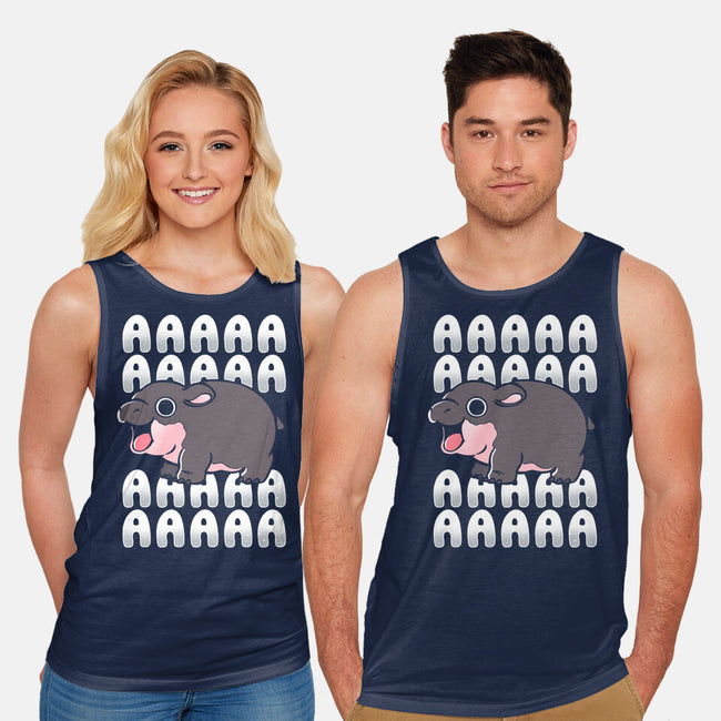 Screaming Hippo-Unisex-Basic-Tank-Vallina84