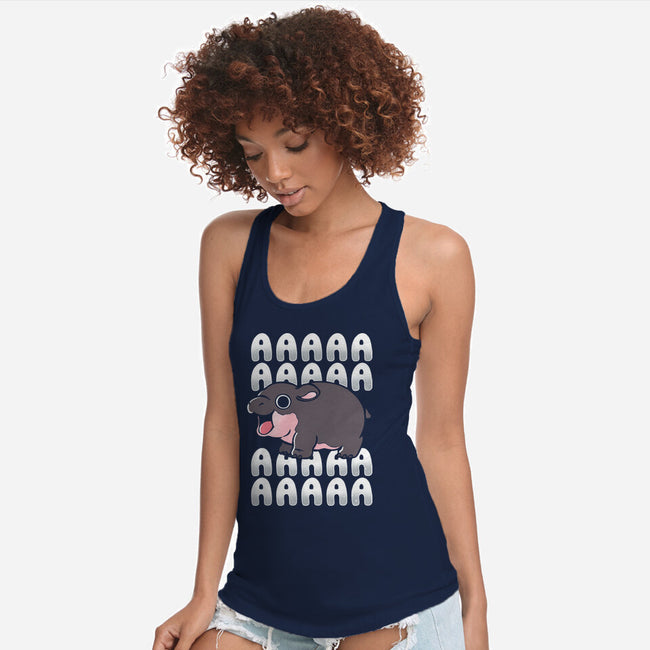 Screaming Hippo-Womens-Racerback-Tank-Vallina84