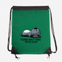 Please Don't Make Me Do Stuff-None-Drawstring-Bag-koalastudio