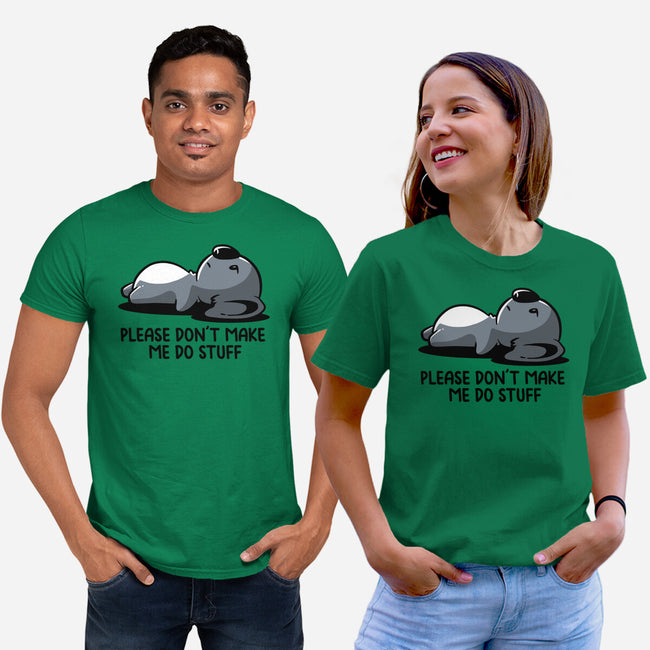 Please Don't Make Me Do Stuff-Unisex-Basic-Tee-koalastudio