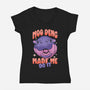 Moo Deng Made Me Do It-Womens-V-Neck-Tee-sachpica