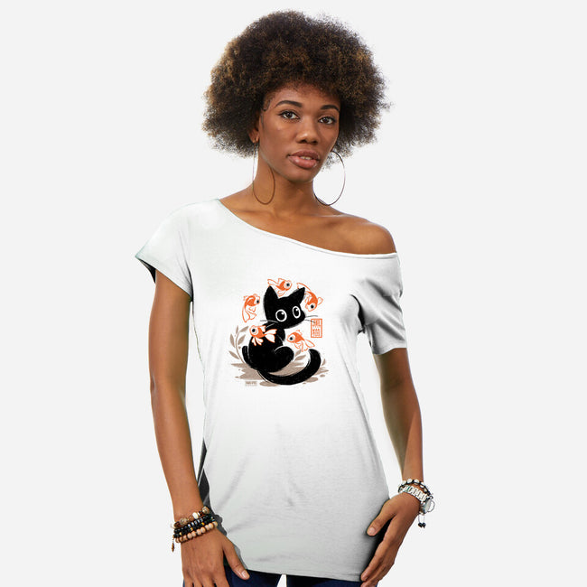 Japanese Style Cat-Womens-Off Shoulder-Tee-worlddominationforcats