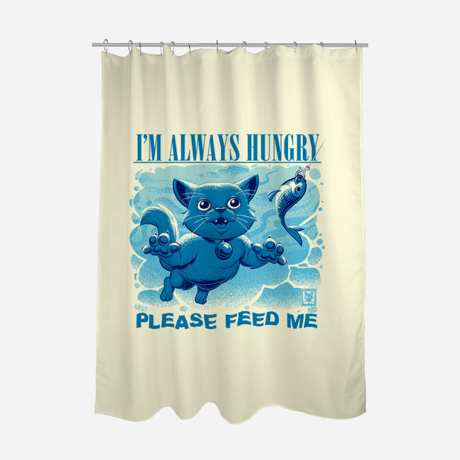 I Am Always Hungry-None-Polyester-Shower Curtain-worlddominationforcats