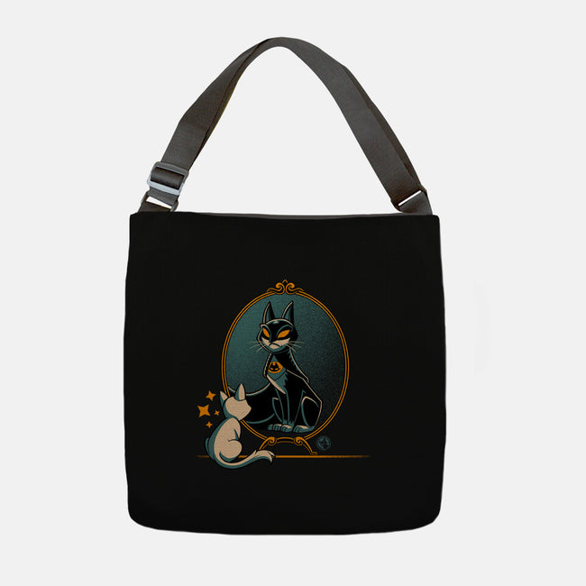 Black Cat Black Bat-None-Adjustable Tote-Bag-worlddominationforcats