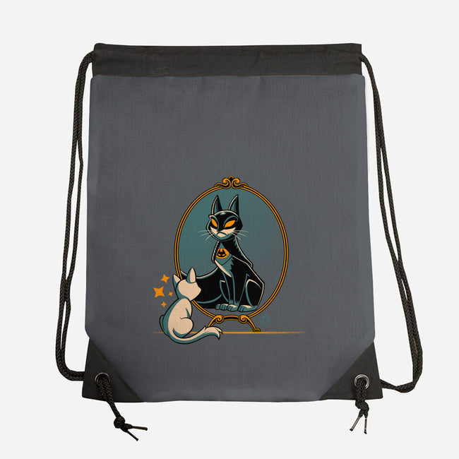 Black Cat Black Bat-None-Drawstring-Bag-worlddominationforcats