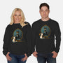 Black Cat Black Bat-Unisex-Crew Neck-Sweatshirt-worlddominationforcats