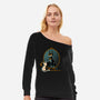 Black Cat Black Bat-Womens-Off Shoulder-Sweatshirt-worlddominationforcats