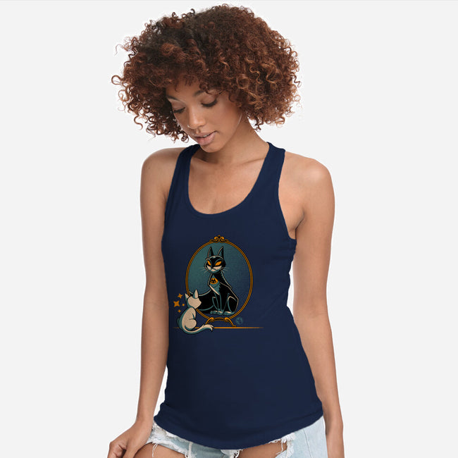 Black Cat Black Bat-Womens-Racerback-Tank-worlddominationforcats