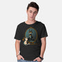 Black Cat Black Bat-Mens-Basic-Tee-worlddominationforcats