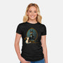 Black Cat Black Bat-Womens-Fitted-Tee-worlddominationforcats