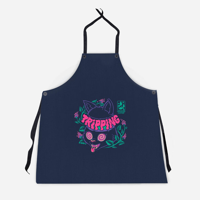 Catnip High Cat-Unisex-Kitchen-Apron-worlddominationforcats