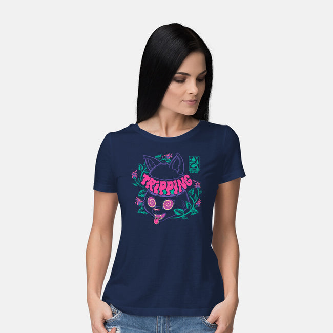 Catnip High Cat-Womens-Basic-Tee-worlddominationforcats