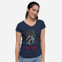 King Of Things-Womens-V-Neck-Tee-Cammerel