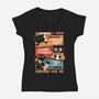 Insert Coin Daily Routine-Womens-V-Neck-Tee-Heyra Vieira