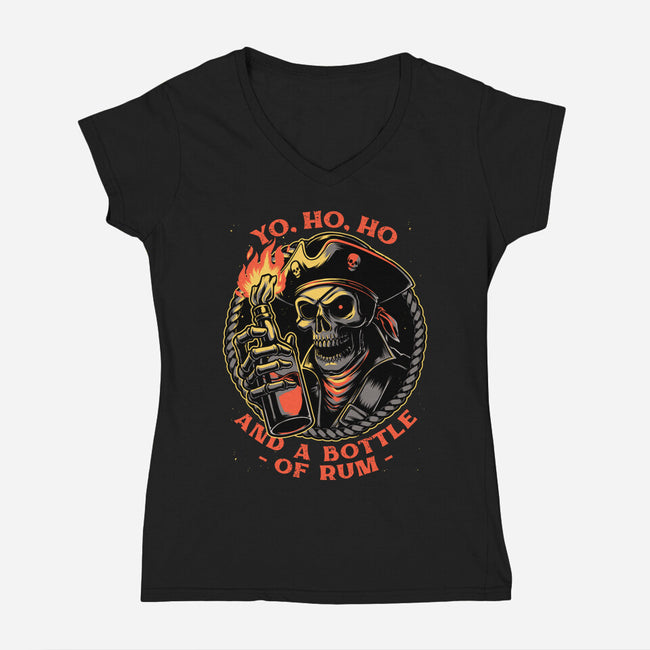 Revolution Pirate Song-Womens-V-Neck-Tee-Studio Mootant