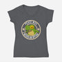 Never An Option Frog-Womens-V-Neck-Tee-MaxoArt