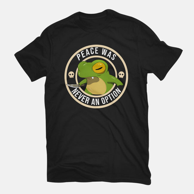 Never An Option Frog-Unisex-Basic-Tee-MaxoArt