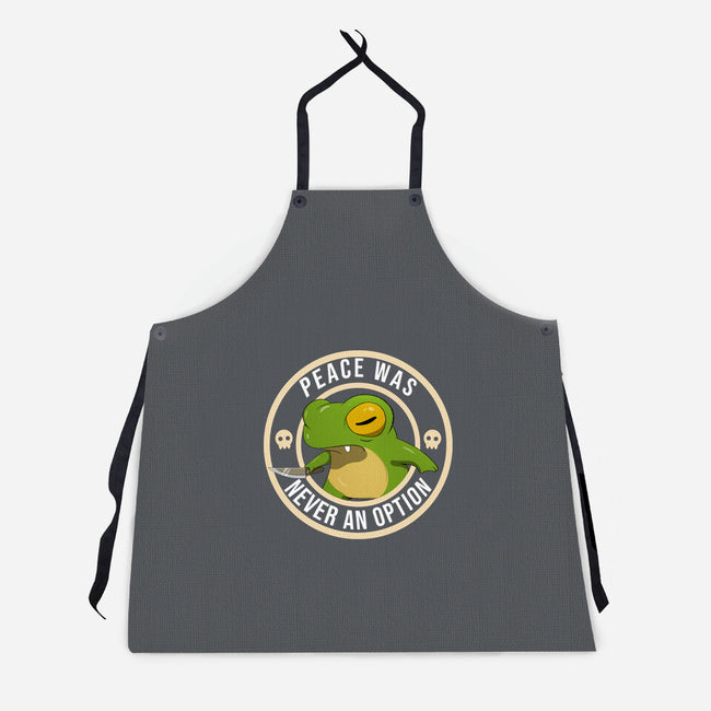 Never An Option Frog-Unisex-Kitchen-Apron-MaxoArt