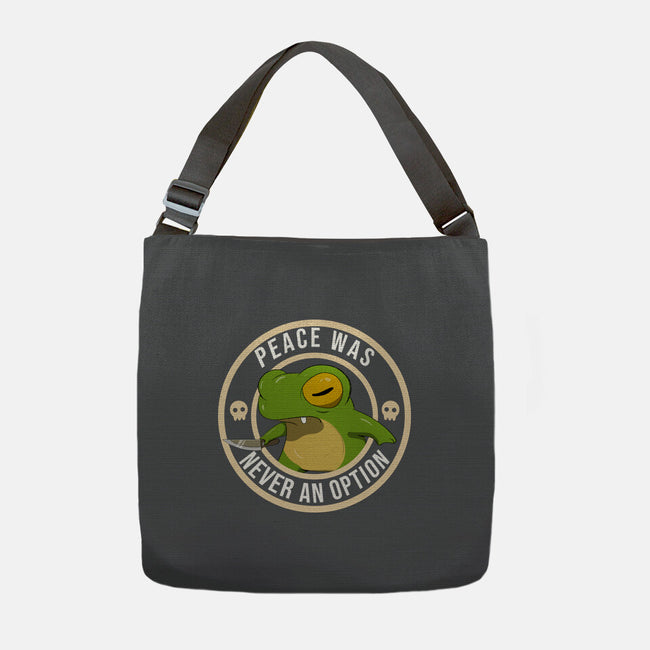 Never An Option Frog-None-Adjustable Tote-Bag-MaxoArt