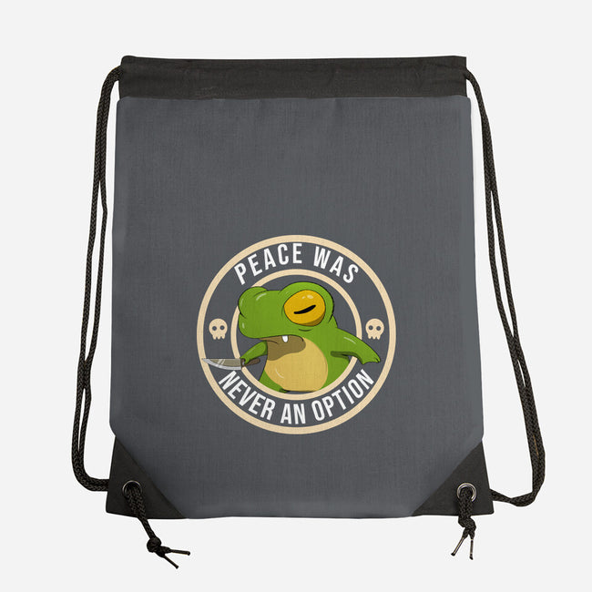 Never An Option Frog-None-Drawstring-Bag-MaxoArt