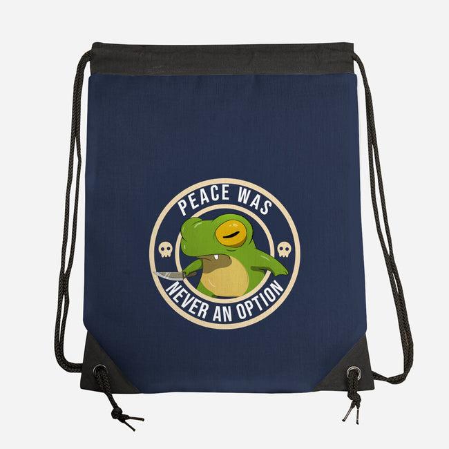 Never An Option Frog-None-Drawstring-Bag-MaxoArt