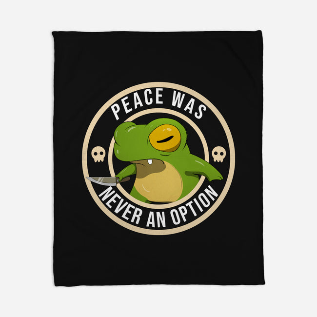 Never An Option Frog-None-Fleece-Blanket-MaxoArt