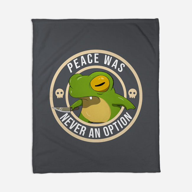 Never An Option Frog-None-Fleece-Blanket-MaxoArt