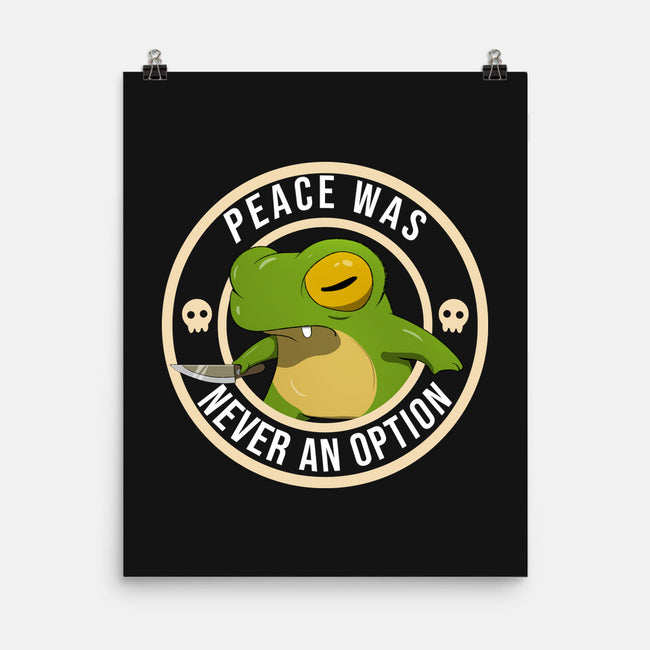 Never An Option Frog-None-Matte-Poster-MaxoArt