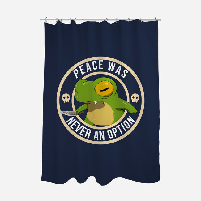 Never An Option Frog-None-Polyester-Shower Curtain-MaxoArt