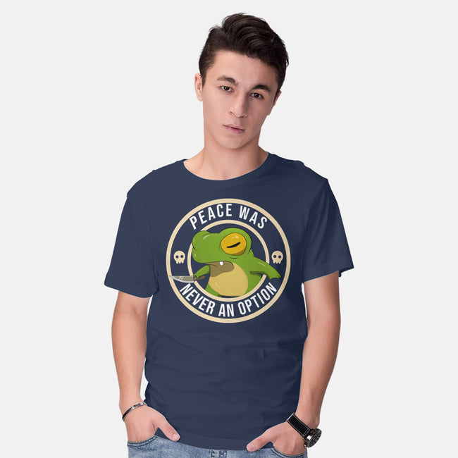 Never An Option Frog-Mens-Basic-Tee-MaxoArt