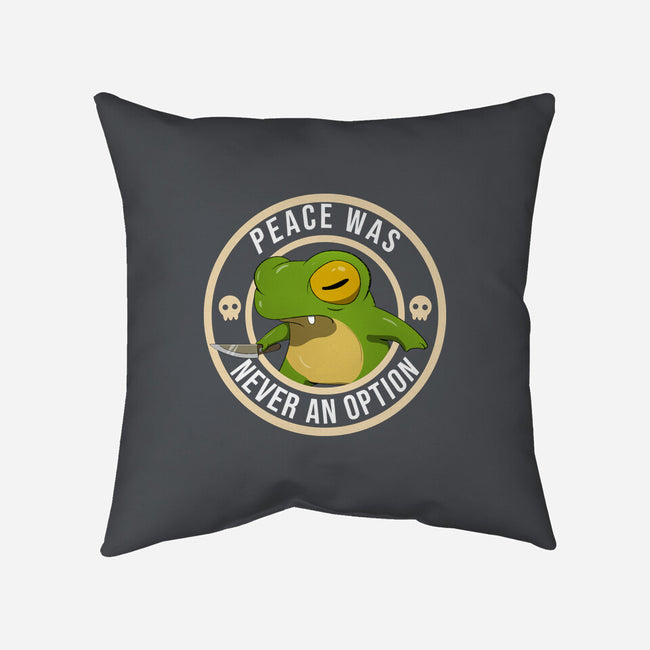 Never An Option Frog-None-Removable Cover w Insert-Throw Pillow-MaxoArt