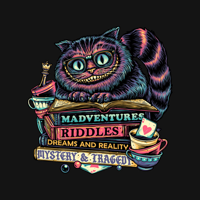 Bookish Cat-None-Drawstring-Bag-glitchygorilla