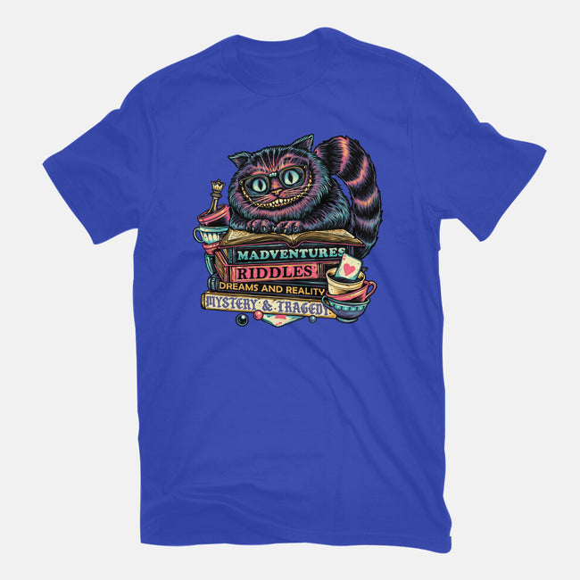 Bookish Cat-Womens-Fitted-Tee-glitchygorilla