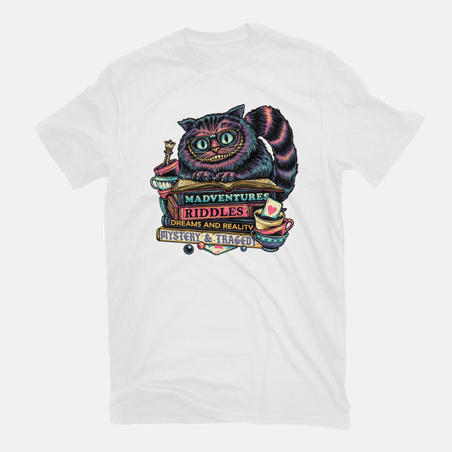 Bookish Cat-Unisex-Basic-Tee-glitchygorilla