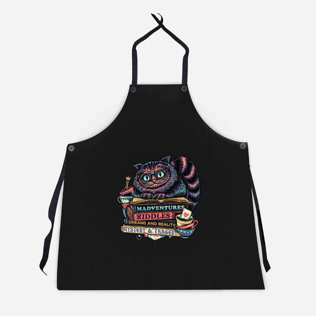 Bookish Cat-Unisex-Kitchen-Apron-glitchygorilla