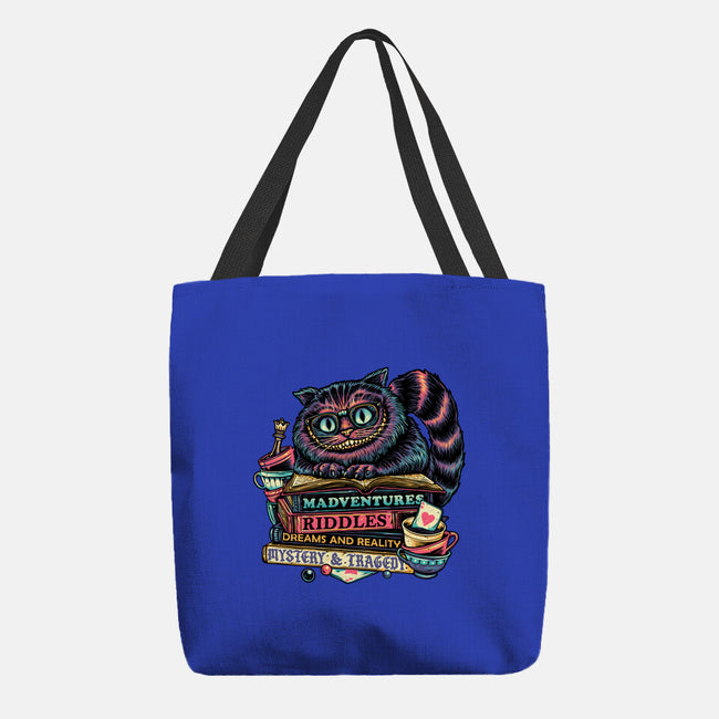 Bookish Cat-None-Basic Tote-Bag-glitchygorilla