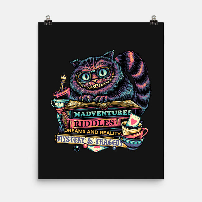 Bookish Cat-None-Matte-Poster-glitchygorilla