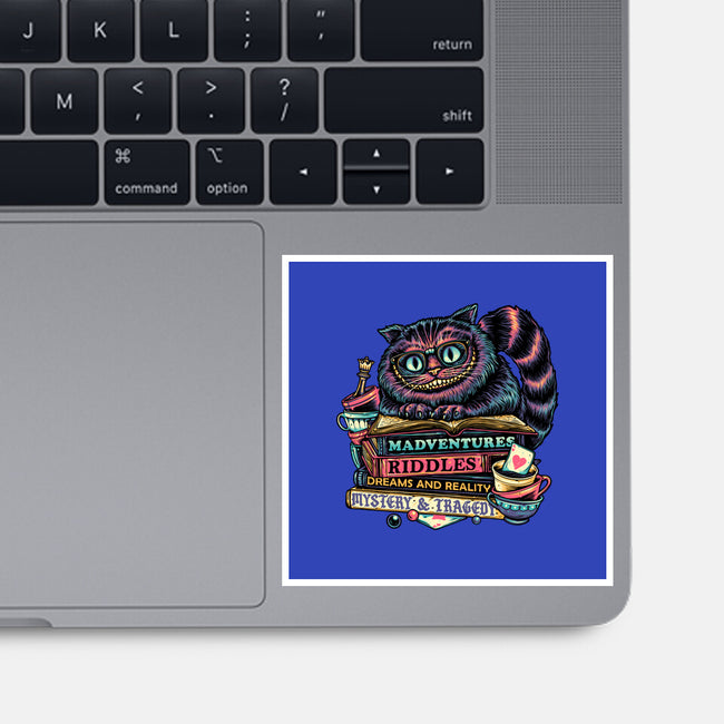 Bookish Cat-None-Glossy-Sticker-glitchygorilla