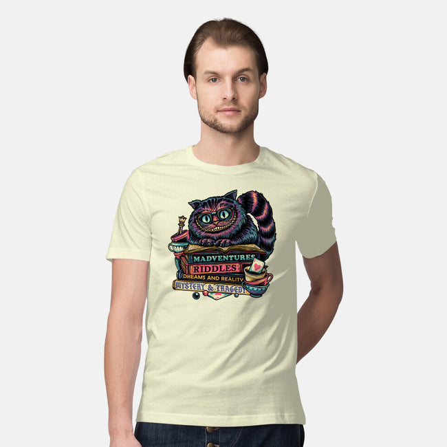 Bookish Cat-Mens-Premium-Tee-glitchygorilla