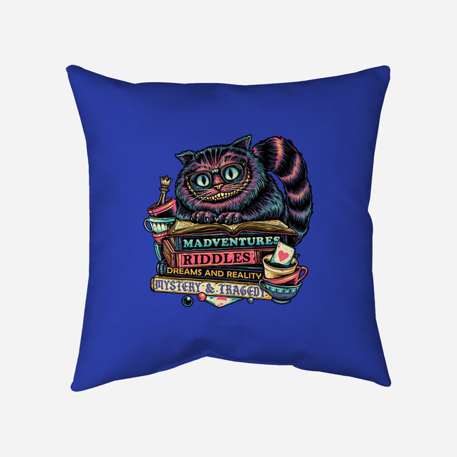 Bookish Cat-None-Removable Cover w Insert-Throw Pillow-glitchygorilla