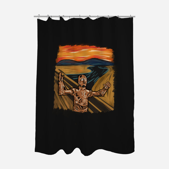 Screambot-None-Polyester-Shower Curtain-nickzzarto